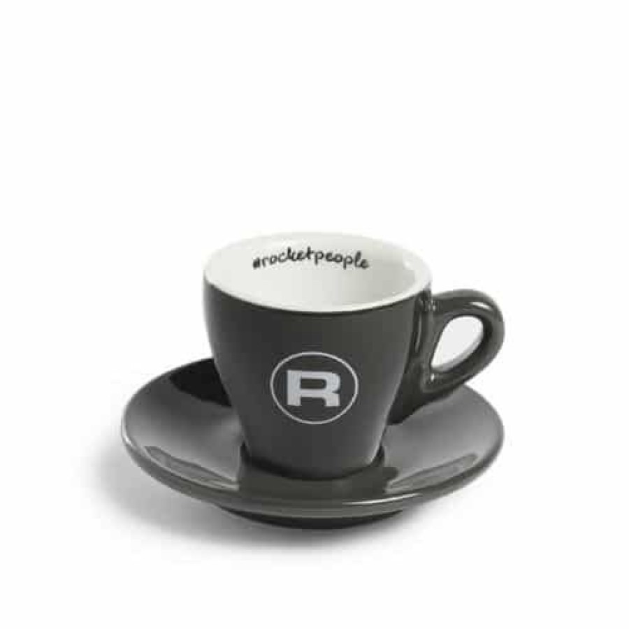 Accessoires Casa Barista Cappuccinokopjes | Rocket People Kopjes Espresso Grijs (6St)